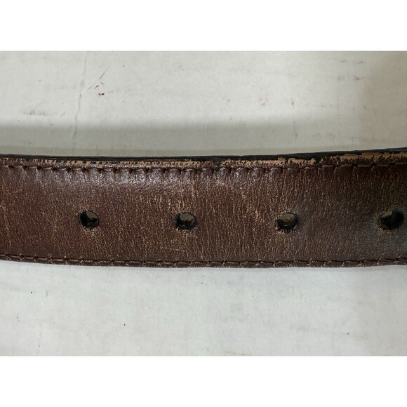 Dockers Warped Laced Brown Genuine Leather BMLI Belt 11DK0438 Men's Size 38/95 - Picture 7 of 14